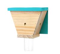 Wscwl Wood Carpenter Bee Trap - Natural Wooden Beekeeping Box with Removable Vault - Carpenter Trap Bait | for Home Garden Yard Patio Porch Lawn Backyard Courtyard Farm Raising Bees Box