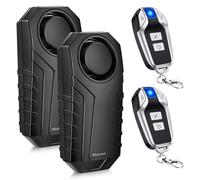 WSDCAM Bike Alarm with Remote 2 Pack, 113dB Loud Anti Theft Vibration Sensor Alarm Systems for Electric Bike Motorcycle Golf Car Trailer Mailbox Garage Door Waterproof Home Security Bike Accessories