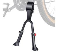 WSDCAM Bike Kickstand, Adjustable Double Legs Bicycle Kick Stands for 24”-29” Adult Bikes, Aluminum Alloy Kickstand Non-Slip Center Mount for Mountain, Road, Cargo Bike, Auxiliary Bicycle Repair Tool