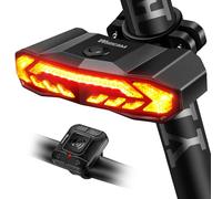 WSDCAM Smart Bike Light with Turn Signals, Brake Light, and Alarm Horn - Auto ON/Off Rechargeable Waterproof Rear Bicycle Tail Light with Remote