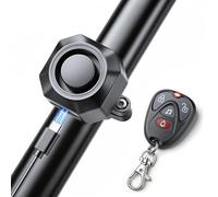 WSDCAM USB Rechargeable Bike Alarm with Remote 110dB Loud Volume Adjustable Wireless Vehicle Security Alarm System Anti Theft Vibration Motion Sensor Alarm for Car Trailer Motorcycle Scooter Ebike