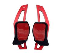 WSDERUB Compatible with VW for Beetle 2013 2014 2015 2016 1 Pair Car Steering Wheel Shift Paddle Extension Sticker Interior Accessories(Red)
