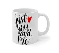 WSDESDEC Just You and Me Coffee Mug Ceramic Coffee Cup Funny New Home White Glossy Mug Mothers Day Thanksgiving Gift for Grandpa Elderly 11oz