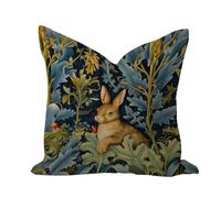 WSDESDEC Rabbit Forest Hares in Wood Bunny Soft Throw Pillow Cover Decorative Garden Pillow Cushion Case Nature Lover Gift Square Cotton Linen Pillowcases for Home Decor Outdoor Outside Tent 20x20in