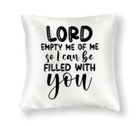 WSDESDEC Rustic Throw Pillow Cover 20x20in Easter Lord Empty Me of Me So I Can Be Filled with You Home Decor Solid Pillows Cushion Covers Bunny Silk Accent Pillows for Bench Car Indoors