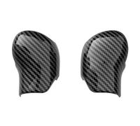 WSDFGUY Gear Stick Knob Head Compatible with Skoda for Octavia A7 for Superb for Fabia 2pcs Carbon Fiber Interior Gear Shift Knob Cover Trim Handle Sleeve Buttons Sticker