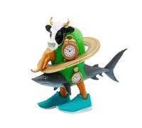 WSDFTQ Italian Brainrot Figures, Cow Shark Hybrid Creature, Unique Collectible for Desk Decoration, Gifts for Meme Lovers, Adults, Travel Entertainment, 10cm