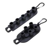 WSDMAVIS 2Pcs 5-Slot Rubber Pressure Washer Nozzle Holder with Hanging Clip Portable Nozzle Tip Holder Essential Car Washing Accessory for Spray Tip Organization