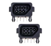 WSDMAVIS 2Pcs 7-Pin 90 Degree Female Socket Connector ABS Mount Plug Adapter Slot for Game Console Controller Repairs