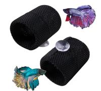 WSDMAVIS 2Pcs Handcrafted Betta Fish Cave Hollow Betta Shelter with Suction Cup Fixation Comfortable Enough Space for Betta's Rest Hideout Fit for Aquarium Betta Tank