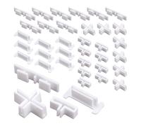 WSDMAVIS 38Pcs Adjustable Drawer Divider Clips Holder Plastic Side Fixing Buckle for DIY Organization of Cosmetics Toiletries Drawer Partition Organizer Separators Rail Box Installation