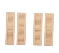 Wsdsgz 1/12 Doll House Miniature Blinds Realistic Wood Shutters For Small Window Easy Installation Scene Display Accessories Miniature Wooden Blinds For Doll House