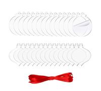 Wsdsgz 25PCS Reusable Acrylic Christmas Decorations Clear Unbreakable Craft Ornament Blanks Clear Acrylic Tree Ornament