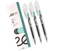 Wsdsgz 3 Pcs Gel Inks Press Pen 0.5mm Retractable Quick-Drying Black Pens for Office Supplies