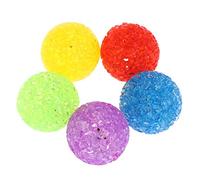 Wsdsgz 5PCS For Teaser Toy Balls With Colorful Crystal-like Pet Interactive For Dog For Hamster Chi