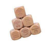 Wsdsgz 6PCS Wooden Decision Dices Set for Quick Random Decisions Party Entertainment and Travel Essential Choices Maker Tool Wooden Decision Dices Set