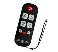 Wsdsgz A-TV10 Remote With Lanyard Strap Quick-Response Buttons & Multi-Brand Compatibility Kids Friendly Remote