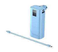 Wsdsgz ABS Battery Chargers Case with Color Display and PD22.5W Fast Charging Real Time Mobile Power Boxes Battery Chargers Case