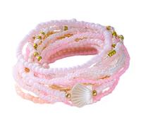 Wsdsgz Adjustable Styles Beaded for Women Multilayer Stackable Charm Jewelry Fashion Accessory Braided Bead