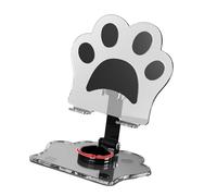 Wsdsgz Clear Acrylic Desktop Stand Foldable Clear Tablet Holder Adjustable Acrylic Stand For Secure Device Placement Ergonomic Acrylic Laptop Stand With Cats Paws Design