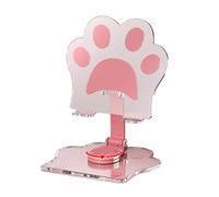 Wsdsgz Clear Acrylic Desktop Stand Foldable Clear Tablet Holder Adjustable Acrylic Stand For Secure Device Placement Ergonomic Acrylic Laptop Stand With Cats Paws Design