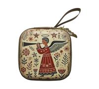 Wsdsgz Colorful Cartoon Design Square Wallet Wear Resistant Lightweight Coin Pouches Secure Zippers Pocket For Small Items Storage And Travel Cartoon Design Wallet