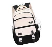 Wsdsgz Contrasat Color Backpack with Unique Charm for Travel School and Daily Use Teens Large Capacity Nylon School Book Bag Large Capacity Schoolbag Backpack