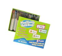 Wsdsgz Educational Rhyming Vocabulary Card Book Learning Toy for Kids Portable Paper Card Safe Spelling Flashcards