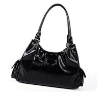 Wsdsgz Fashionable Korean Underarm Bag Motorcycle Theme Love Accent Handle Soft PU Multi Compartment Organization Daily Use Essential Stylish Daily Commute Shoulder Bag