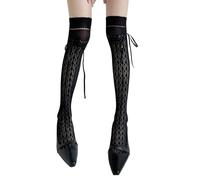 Wsdsgz Fishnets Stockings Ballet Laced Up Thigh Highs Stockings Nylon Over The Knee Socks For Women Girls Laced Up Thigh Highs