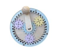 Wsdsgz Hand Crank Gear Activity Board STEM Learning Toy For Kids Ages 3+ With Natural Wood Construction Classroom STEM Demonstration Tool