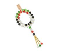 Wsdsgz Handmade Multicolor Crystal Adjustable Chain for Festive Prayer Jewelry Daily Wear Glass Bead Muslims Jewelry