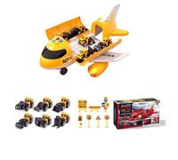 Wsdsgz Interactive Transport Playset with Realistic Vehicles Promoting Cognitive Growth Cargo Plane Toy Set Alloy Model