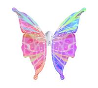 Wsdsgz Musical Fairy Wing LED Glowing Flapping Fairy Wing Girls Role Play DressUp Costume Birthday Party Dressingup Accessories