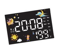 Wsdsgz Plugs In Colorful Digital Display Alarm Clock Indoor Thermometers Date Function Wear Resistant Construction Alarm Clocks For Bedrooms