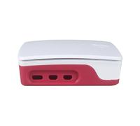 Wsdsgz Redness/White Case with Temperature Controlled Fan Shell Protective Box for RPi 5B Development Board Case