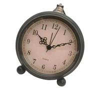 Wsdsgz Retro Metal Table Clock With Noiseless Movements Battery Operated Night Light For Home Office Bedroom Bedsides Decors Decorative Desk Clock