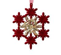 Wsdsgz Sequins Velvety Butterfly/Snowflake/Wreath Hanging Ornament Holiday Tree Decoration For Christmas Tree Mantels Display Wine Red Christmas Hanging Ornaments