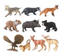 Wsdsgz Simulation Wild Animals Models Wolf Bear Deer Figurine Decorative Garden Home for Kid Cognition Toy African Wildlife Playset Wildlife Animal Playset