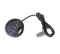 Wsdsgz Space Saving USB Desk Grommet Hole Mounting Desktop Grommet Hole Desktop Cable Data Transfer Expansion Dock Splitter