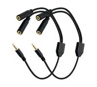 Wsdsgz TRRS 4Pole 2.5mm Y Splitter Cable Gold Plated Plugs Simultaneous Device Connection Durability PVC Metal Construction Splitter Cable