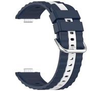 Wsdsgz Vertical Stripes Double Tone Silicone Replacement Band Suitable For Watch Fit 3/4 Sport Watches Adjustable Wrist Straps Watch Band