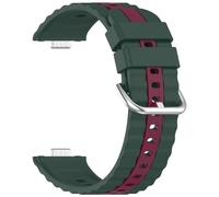 Wsdsgz Vertical Stripes Double Tone Silicone Replacement Band Suitable For Watch Fit 3/4 Sport Watches Adjustable Wrist Straps Watch Band