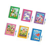 Wsdsgz Water Painting Mat For 6 Recyclable Sheets Travel Activity Toy Learning & Imagination Reusable Educational Drawing Paper