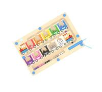 Wsdsgz Wood Bead Maze Educational Toy for Kids Hand Eye Coordination Color Number Sorting Cogntive Growth Puzzle Travel Maze