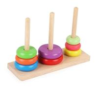 Wsdsgz Wood Stacking Toy Building Blocks Matching for 1 2 3 Years Old Toddler Educational Toddler Preschool Baby Stacking Toy