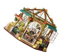 Wsdsgz Wooden Coffee House Model Assembly Set Creative Craft Building Project Set For Adult And Teens Collection Table Display Wooden Coffee House Model
