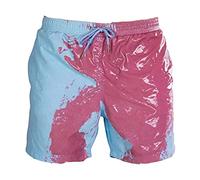 Wsedper Color Changing Shorts, Men's Sports Quick Dry Temperature Sensitive Color Changing Swim Trunks, Blue to Purple, X-Large