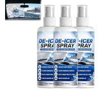 WSELiYi Fast Acting De-icer Spray for Car Windscreen, Car Windshield De-icer Spray，3PC