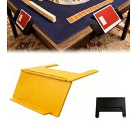 WSELiYi Mahjong Card Holder for Table,Automatic Mahjong Table, Under Mat Slide in Stand Angled Viewing Rack Foldable 3D Printed Space Saving Accessory for American Mahjong Mat(Yellow)